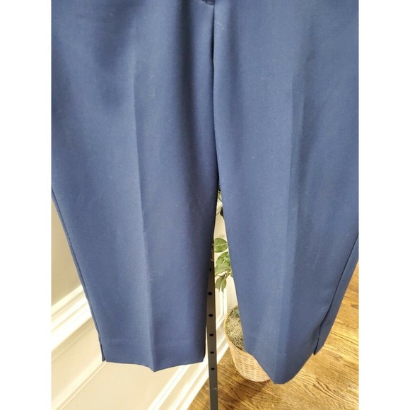 Worthington Women's Solid Blue Polyester Mid Rise Modern Fit Dress Pant Size 14W - Picture 4 of 12